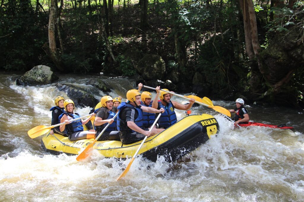 sortie en raft